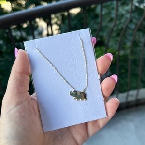 10K Yellow gold elephant necklace